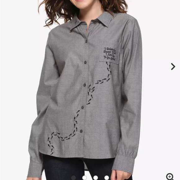 Harry Potter Up to No Good Women's Woven Button-Up Shirt Size Small - Picture 2 of 8